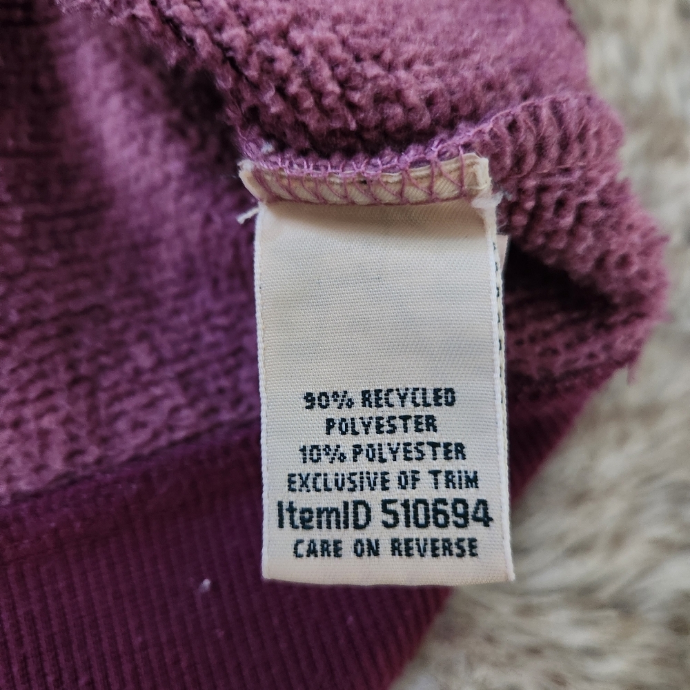 L.L. Bean Women's Lightweight Sweater‎ Fleece Top Purple Women's Size Large - Picture 6 of 10